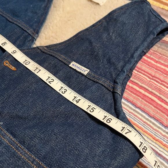 Wrangler Vintage Sherpa Lined‎ Denim Vest Women Blue Jean Trucker Style Made USA - Picture 5 of 6